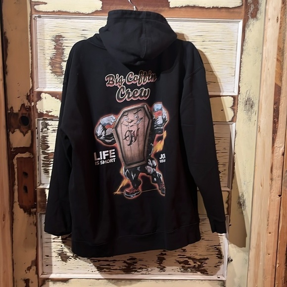 WYCKED Big  coffin, crew, graphic, black hoodie, extra large - Picture 4 of 5